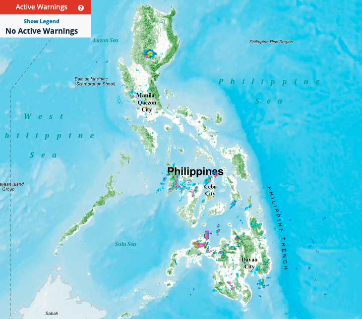 Mapa meteorológico de Filipinas