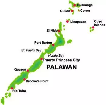 Mapa isla Palawan